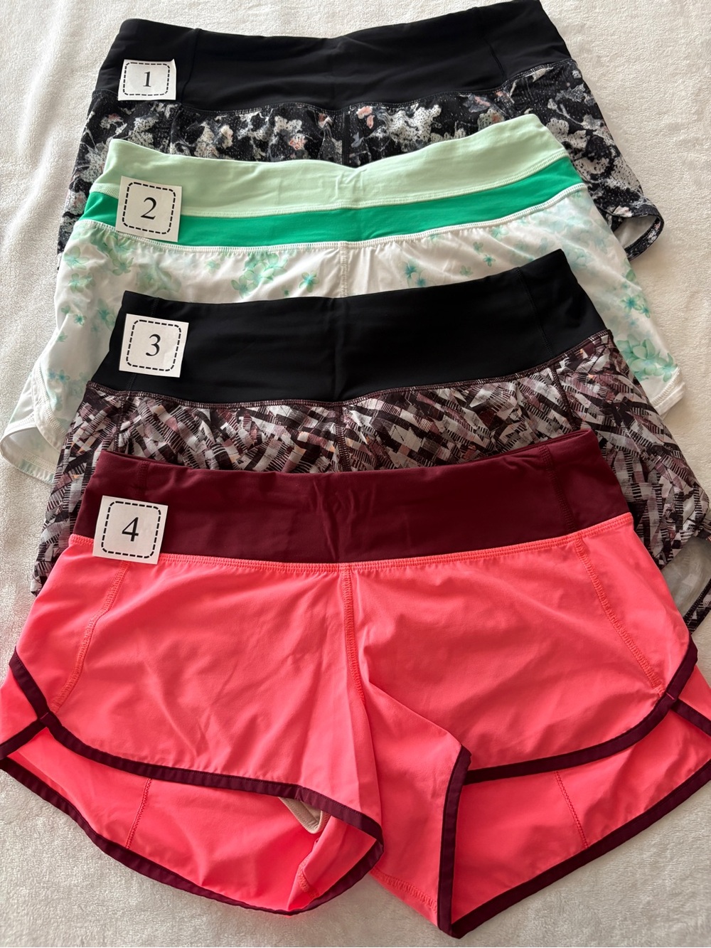 Lululemon speed up shorts. All size 6. Good condition and clean liners.